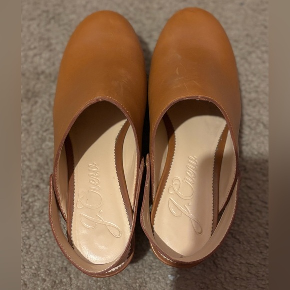 EUC J Crew Sling Back Leather Clogs 7.5 - Picture 2 of 3